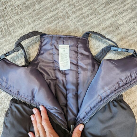 Carter's girls snow bibs gray size 3T - Picture 8 of 10